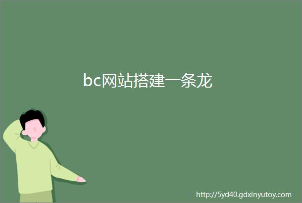 bc网站搭建一条龙